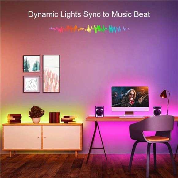100 ft LED Lights for Bedroom with Remote Color Changing LED Strip Lights - Picture 7 of 7
